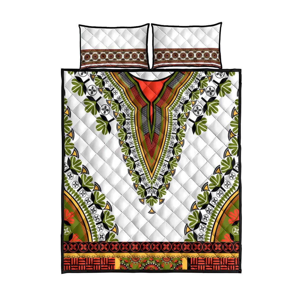 Africa Quilt Bed Set African Dashiki Royal Gold Version LT14