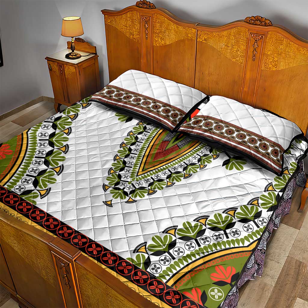 Africa Quilt Bed Set African Dashiki Royal Gold Version LT14