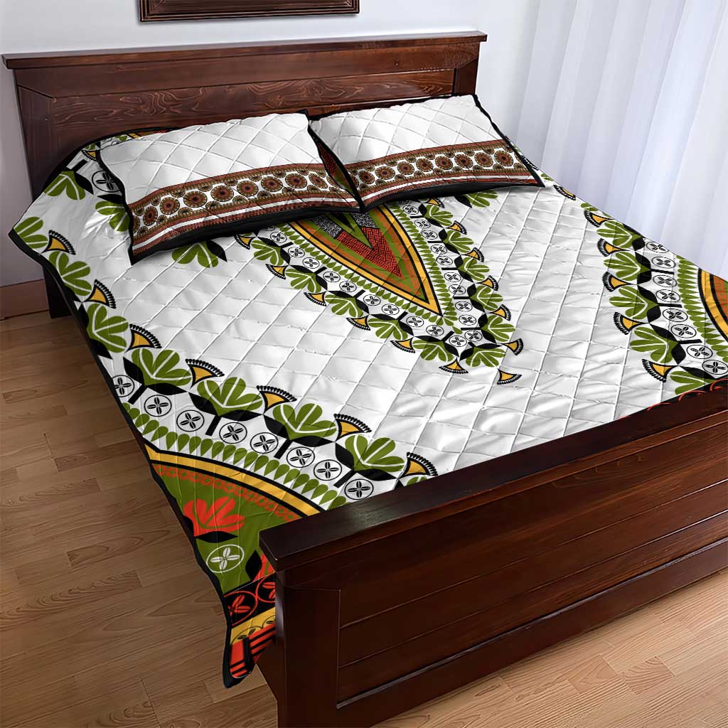 Africa Quilt Bed Set African Dashiki Royal Gold Version LT14