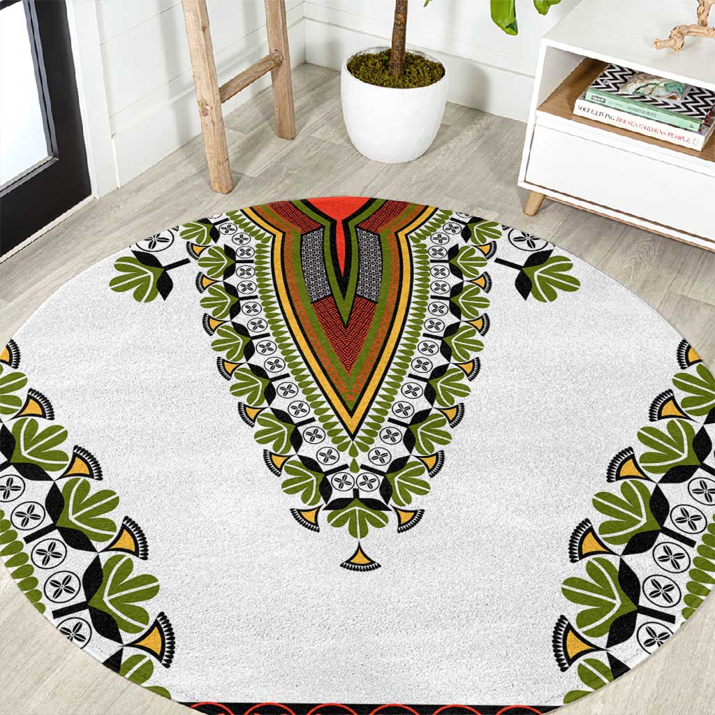 Africa Round Carpet African Dashiki Royal Gold Version LT14