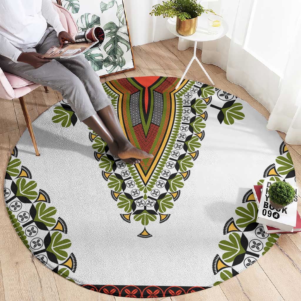 Africa Round Carpet African Dashiki Royal Gold Version LT14