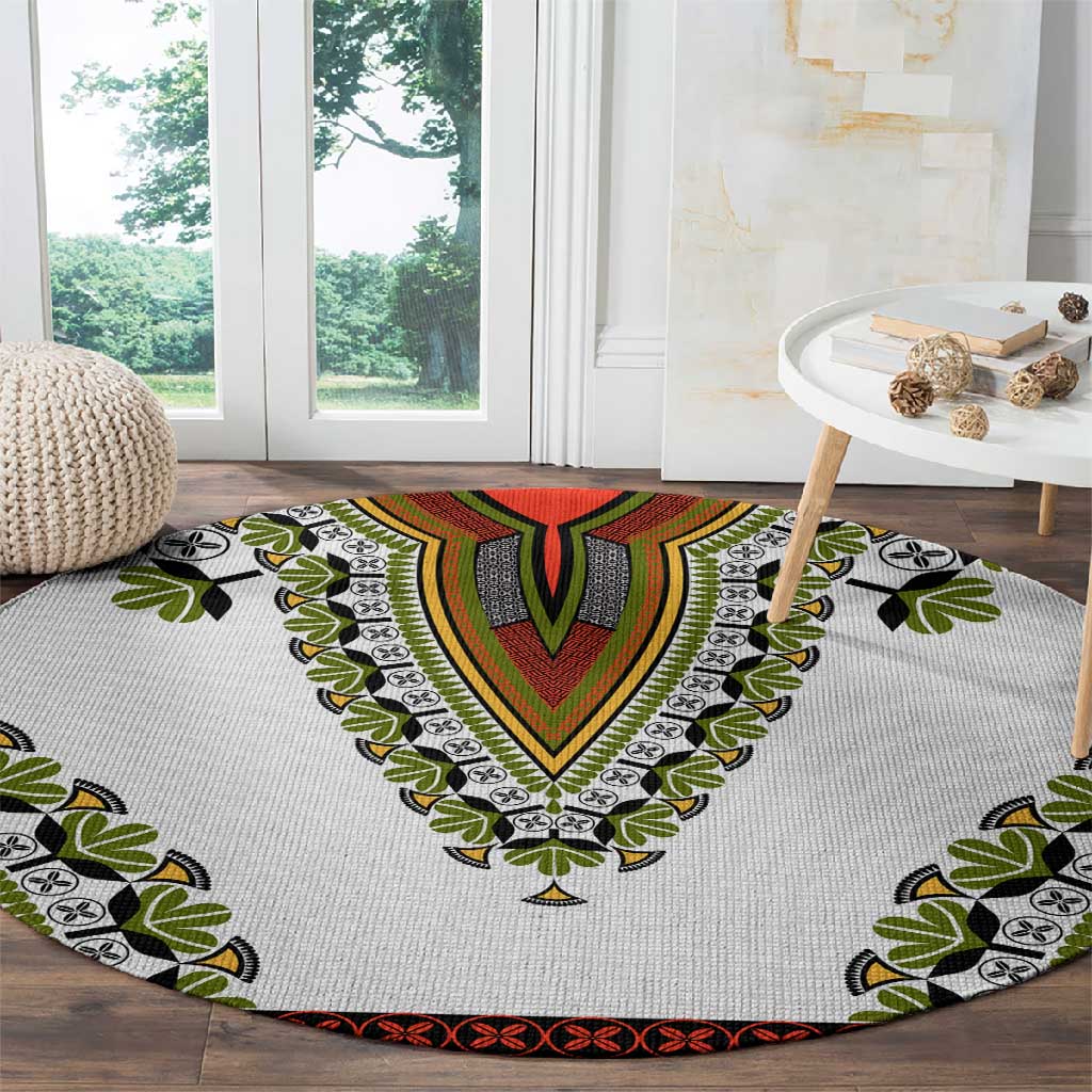 Africa Round Carpet African Dashiki Royal Gold Version LT14