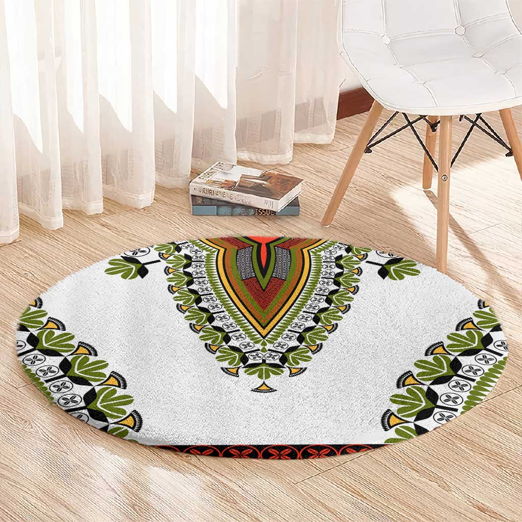 Africa Round Carpet African Dashiki Royal Gold Version LT14