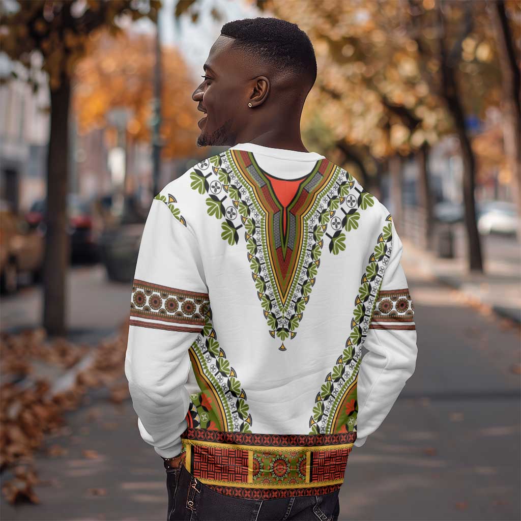 Africa Sweatshirt African Dashiki Royal Gold Version LT14