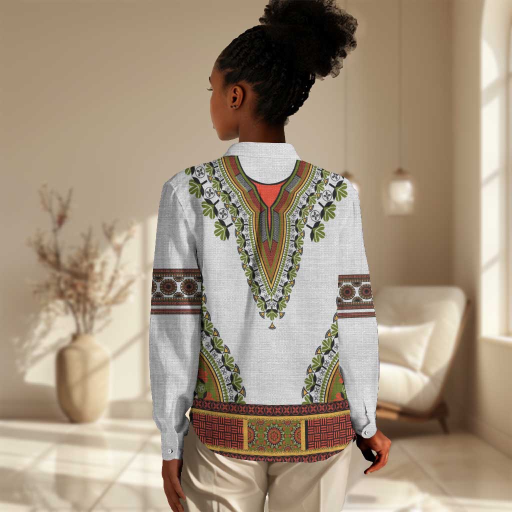 Africa Women Casual Shirt African Dashiki Royal Gold Version LT14