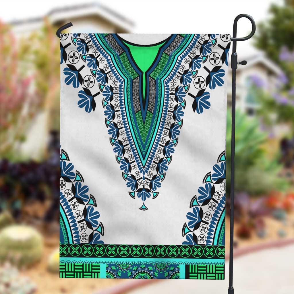 Africa Garden Flag African Dashiki Royal Turquoise Version LT14