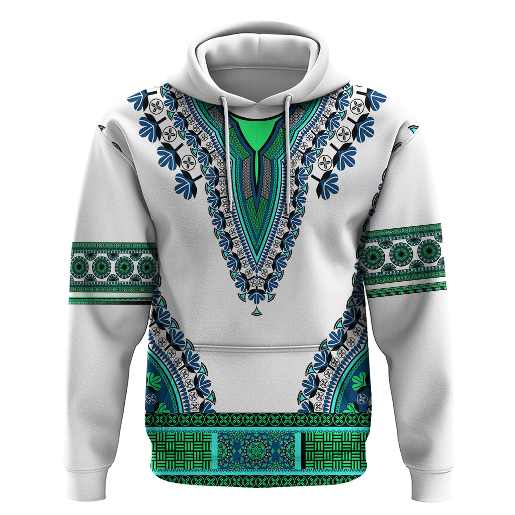 Africa Hoodie African Dashiki Royal Turquoise Version LT14