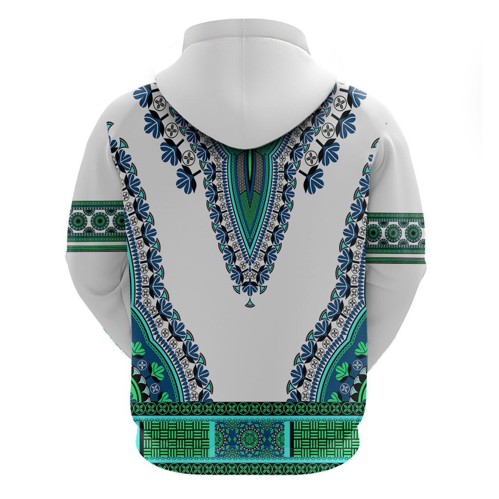 Africa Hoodie African Dashiki Royal Turquoise Version LT14