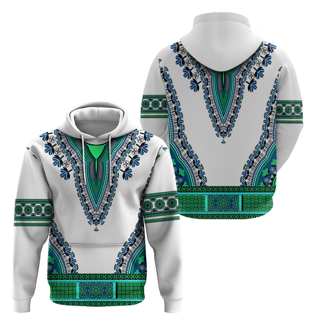 Africa Hoodie African Dashiki Royal Turquoise Version LT14