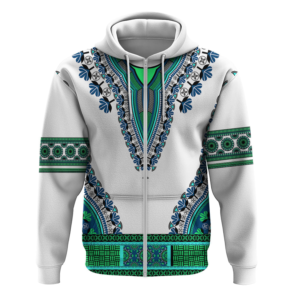 Africa Hoodie African Dashiki Royal Turquoise Version LT14