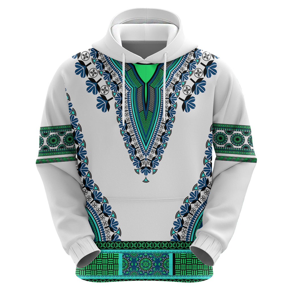 Africa Hoodie African Dashiki Royal Turquoise Version LT14