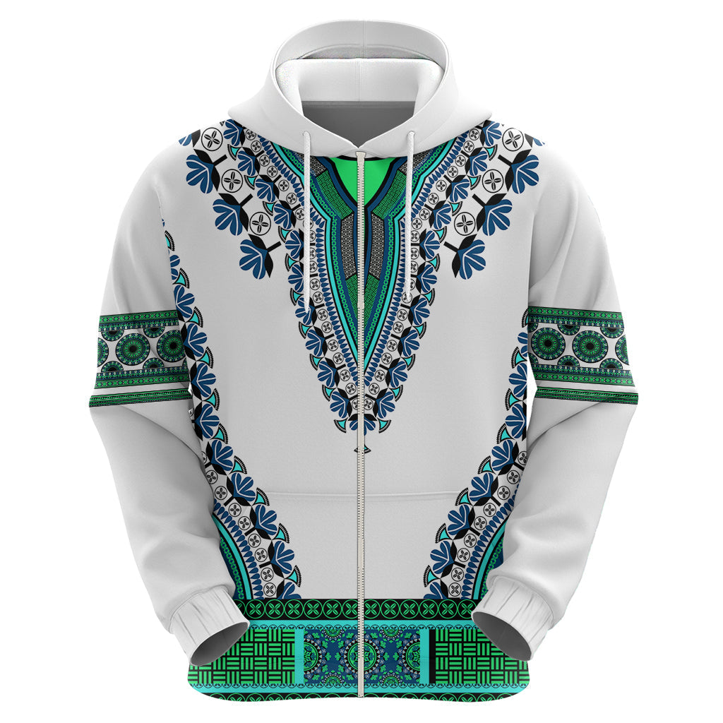 Africa Hoodie African Dashiki Royal Turquoise Version LT14