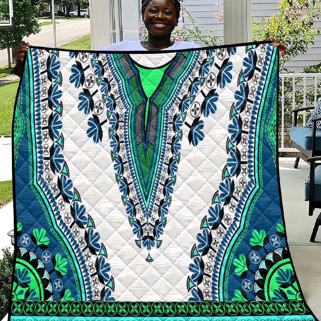 Africa Quilt African Dashiki Royal Turquoise Version LT14