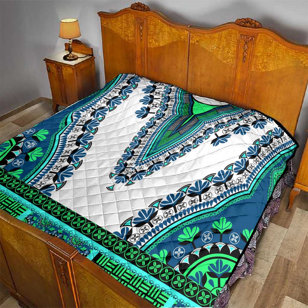 Africa Quilt African Dashiki Royal Turquoise Version LT14