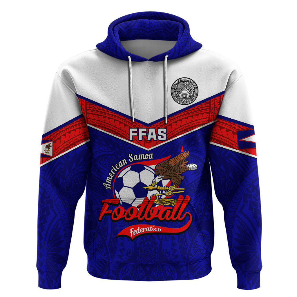 Personalised American Samoa Football Hoodie Polynesian Sporty Style LT14