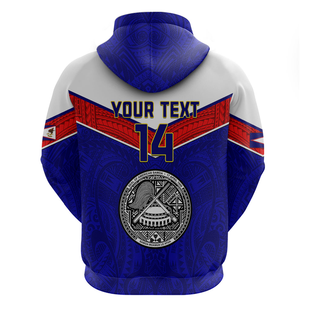 Personalised American Samoa Football Hoodie Polynesian Sporty Style LT14