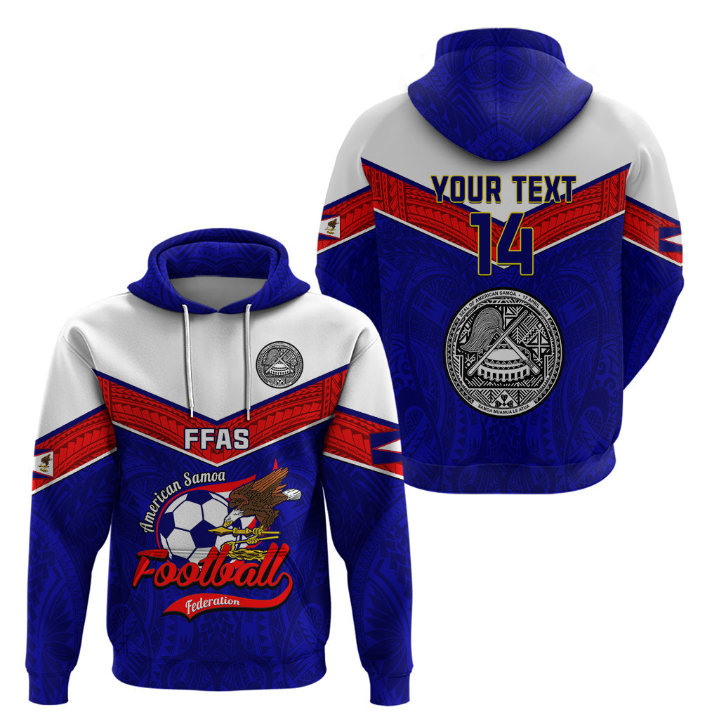 Personalised American Samoa Football Hoodie Polynesian Sporty Style LT14