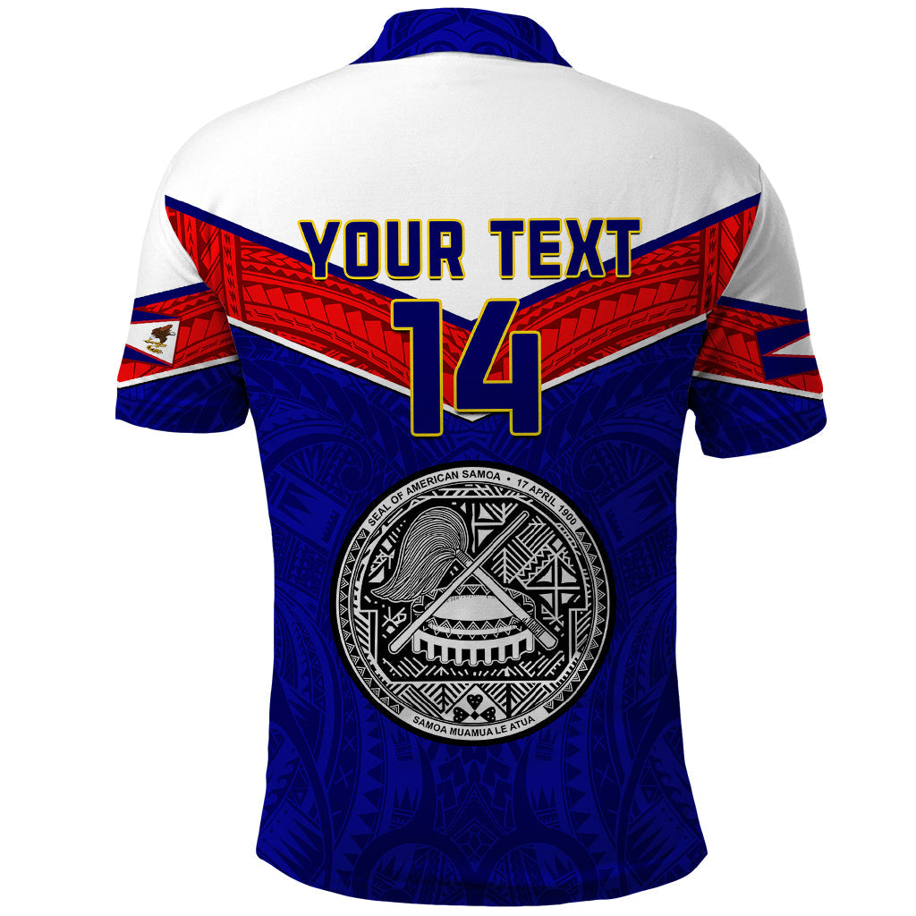 Personalised American Samoa Football Polo Shirt Polynesian Sporty Style LT14
