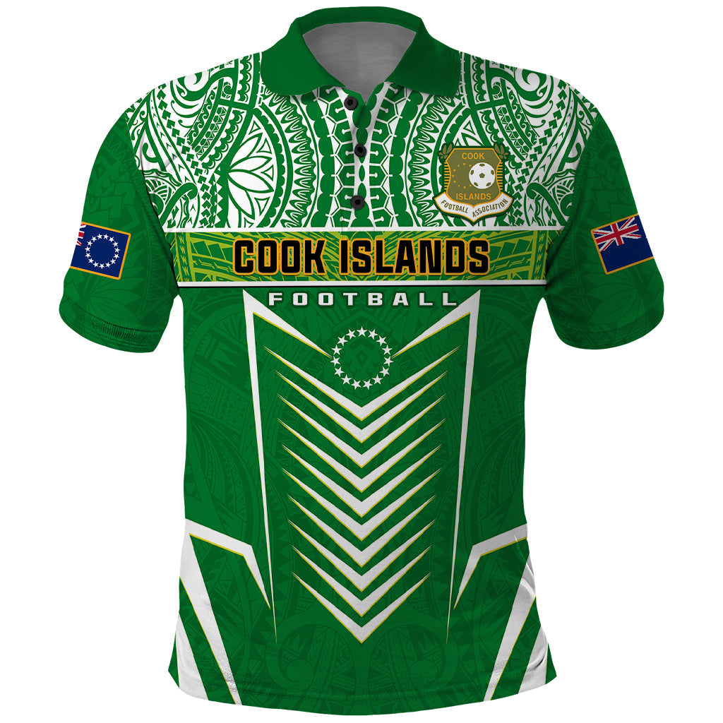 Personalised Cook Islands Football Polo Shirt Go Kuki Airani Polynesian Sporty Style LT14