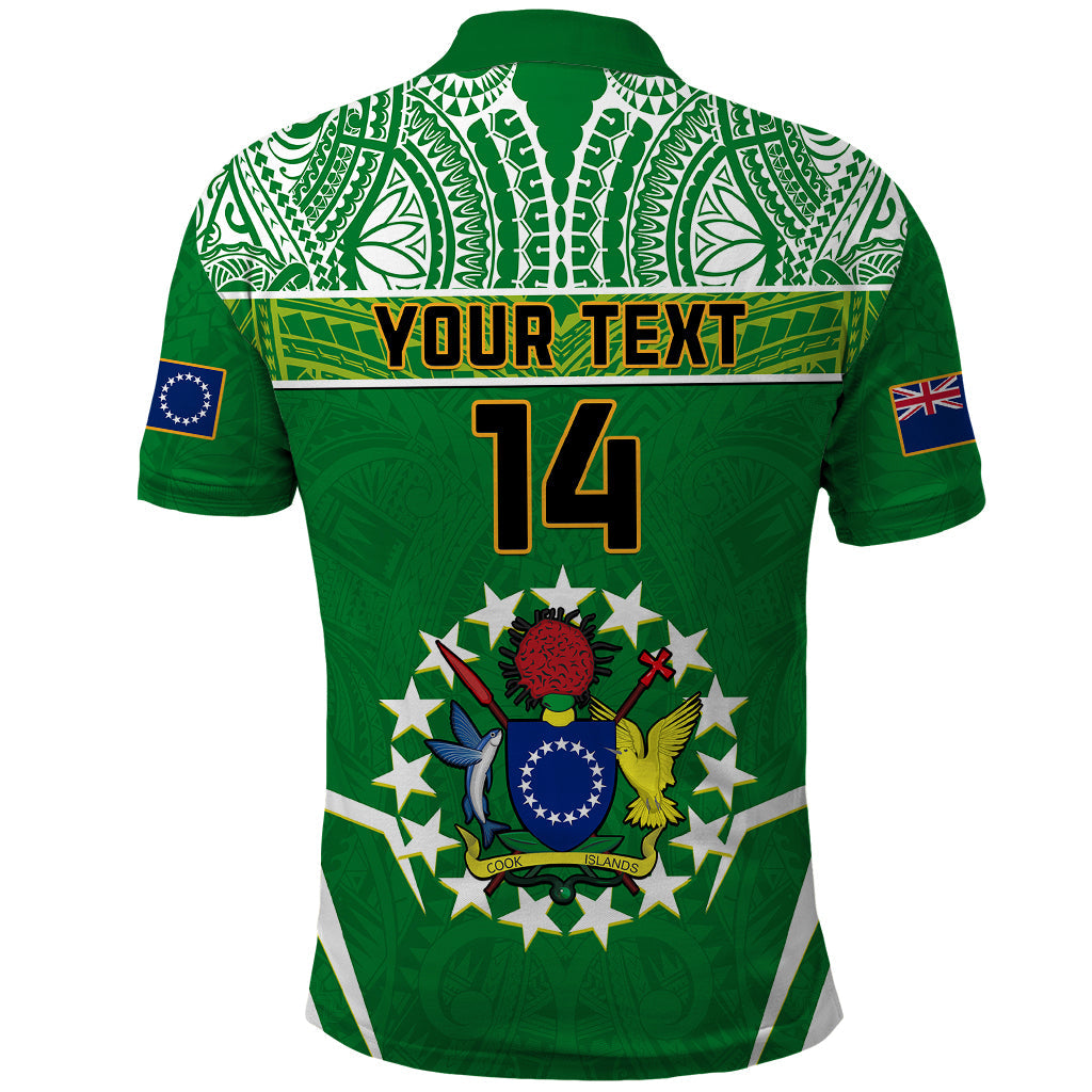 Personalised Cook Islands Football Polo Shirt Go Kuki Airani Polynesian Sporty Style LT14