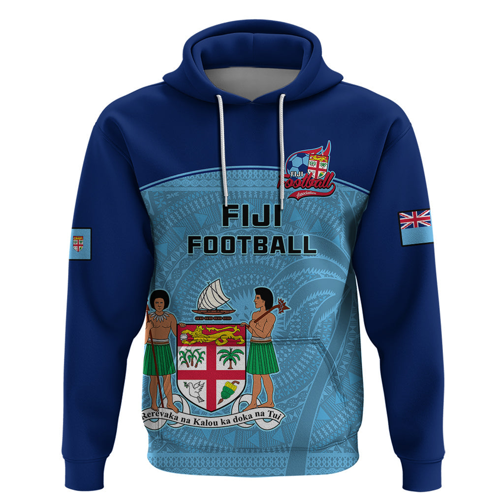 Fiji Football Hoodie Fijian Tapa Pattern Sporty Style LT14
