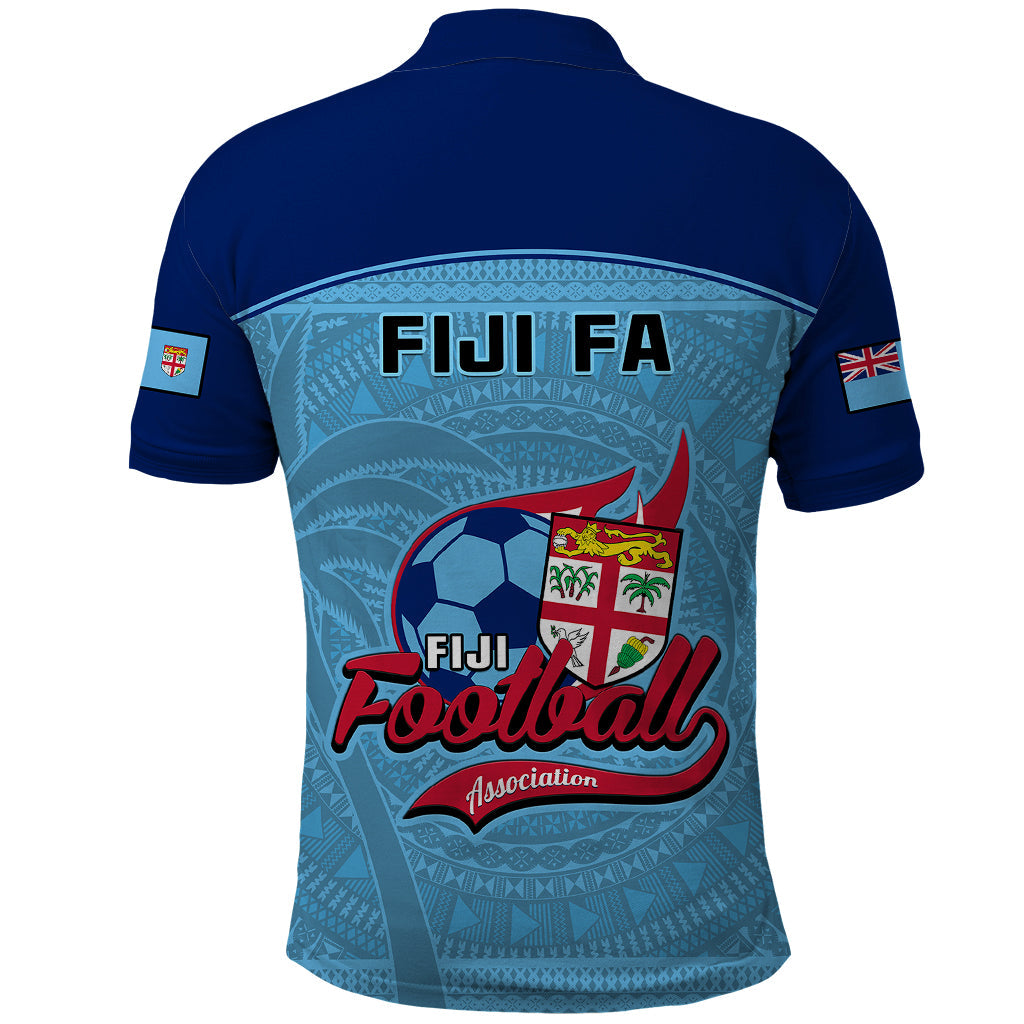 Fiji Football Polo Shirt Fijian Tapa Pattern Sporty Style LT14