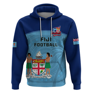 Personalised Fiji Football Hoodie Fijian Tapa Pattern Sporty Style LT14