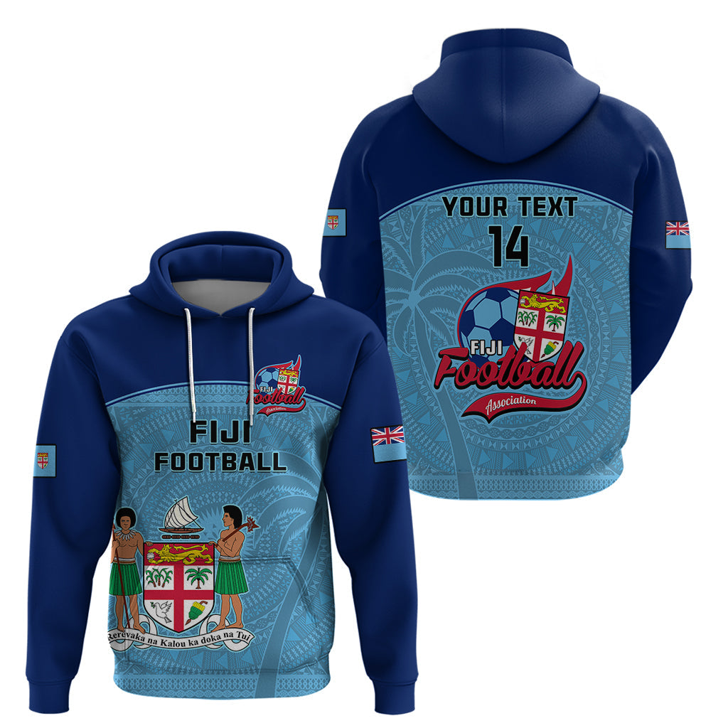Personalised Fiji Football Hoodie Fijian Tapa Pattern Sporty Style LT14