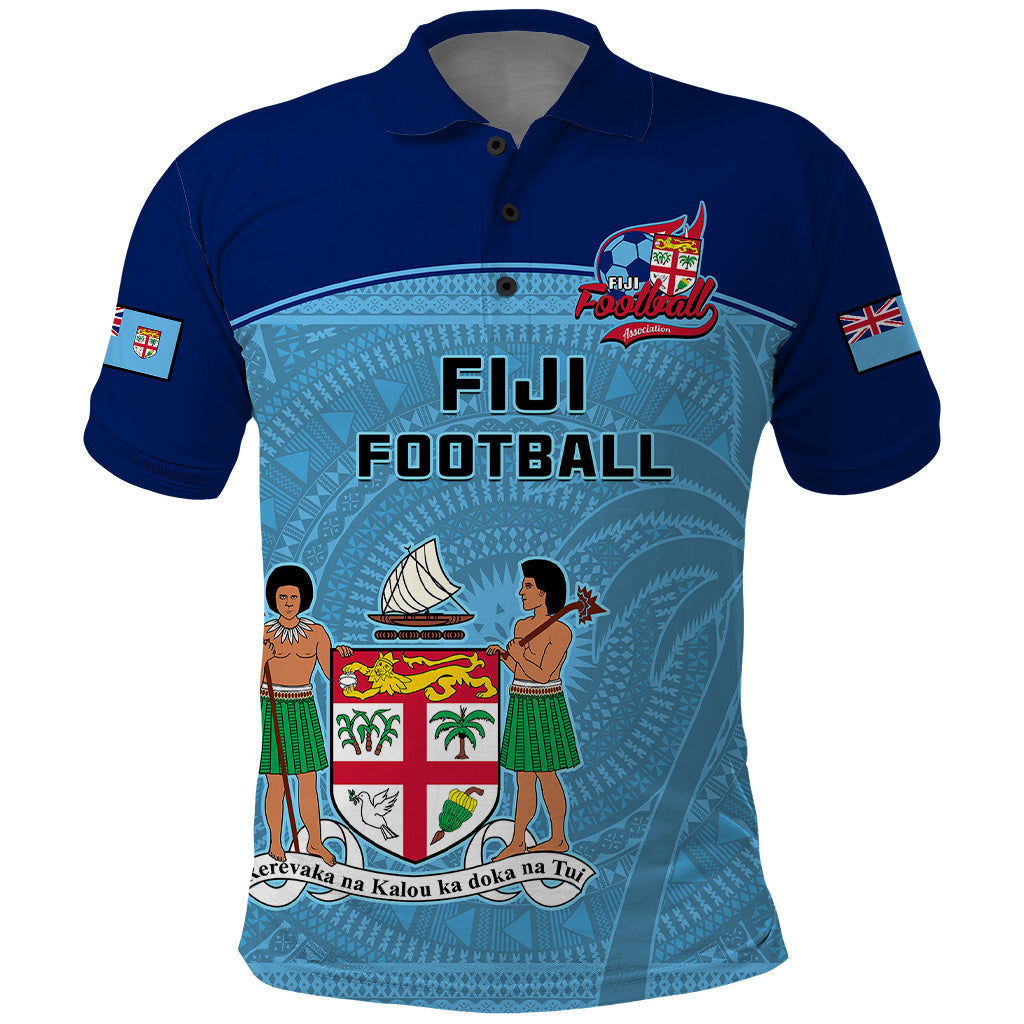 Personalised Fiji Football Polo Shirt Fijian Tapa Pattern Sporty Style LT14