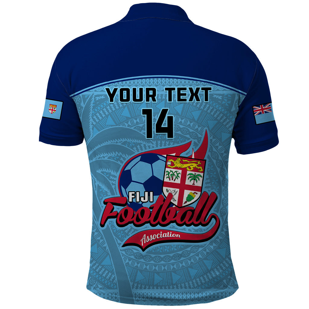 Personalised Fiji Football Polo Shirt Fijian Tapa Pattern Sporty Style LT14