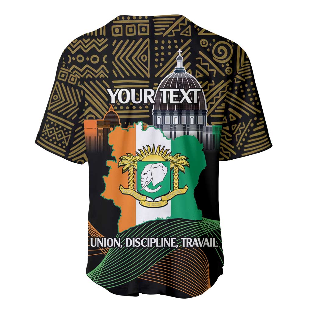 Personalized Cote dIvoire Independence Day Baseball Jersey Ivory Coast Elephant African Pattern LT14