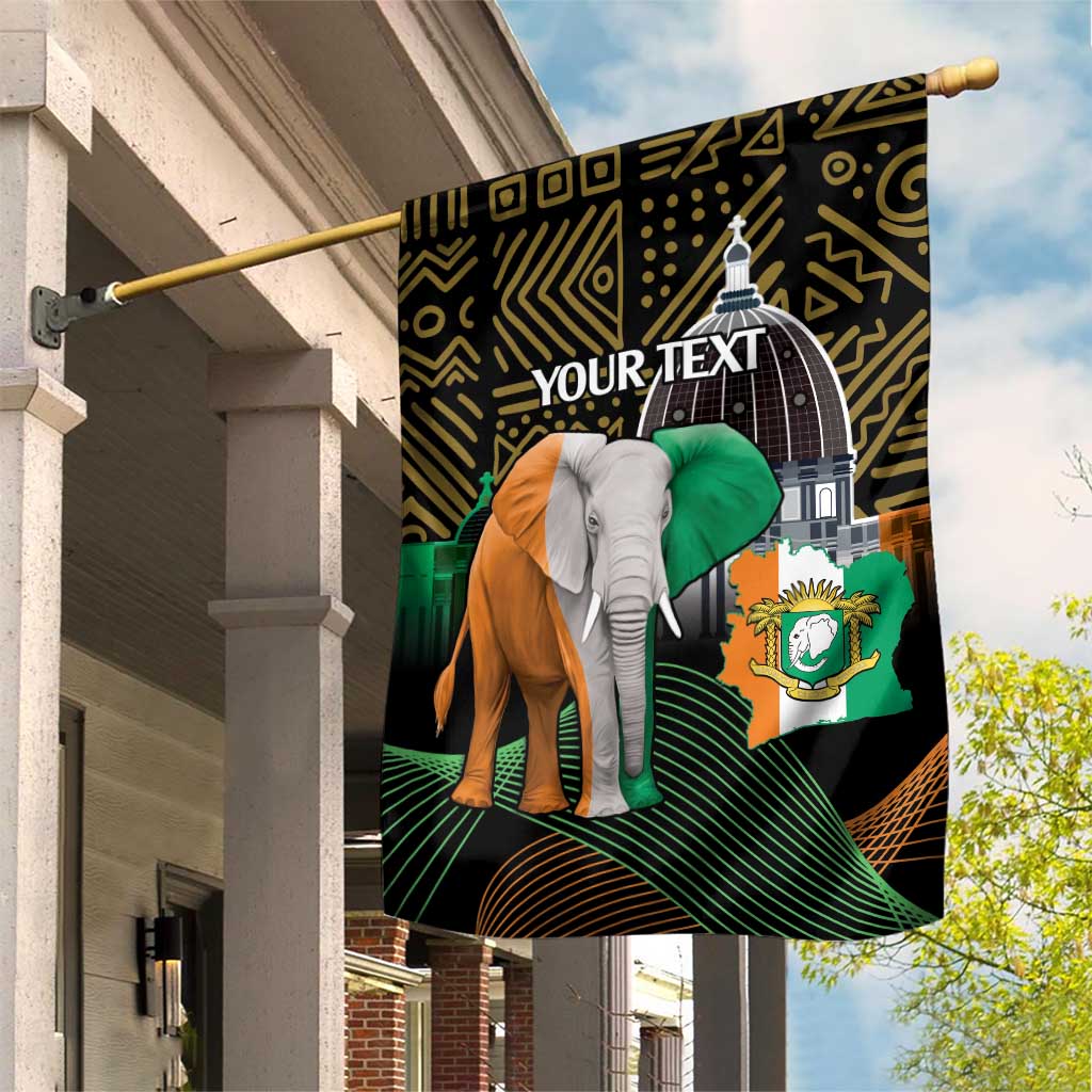 Personalized Cote dIvoire Independence Day Garden Flag Ivory Coast Elephant African Pattern LT14