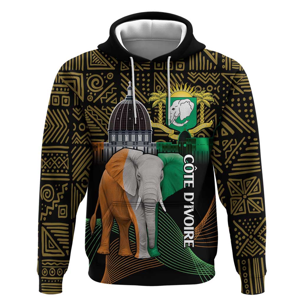 Personalized Cote dIvoire Independence Day Hoodie Ivory Coast Elephant African Pattern LT14