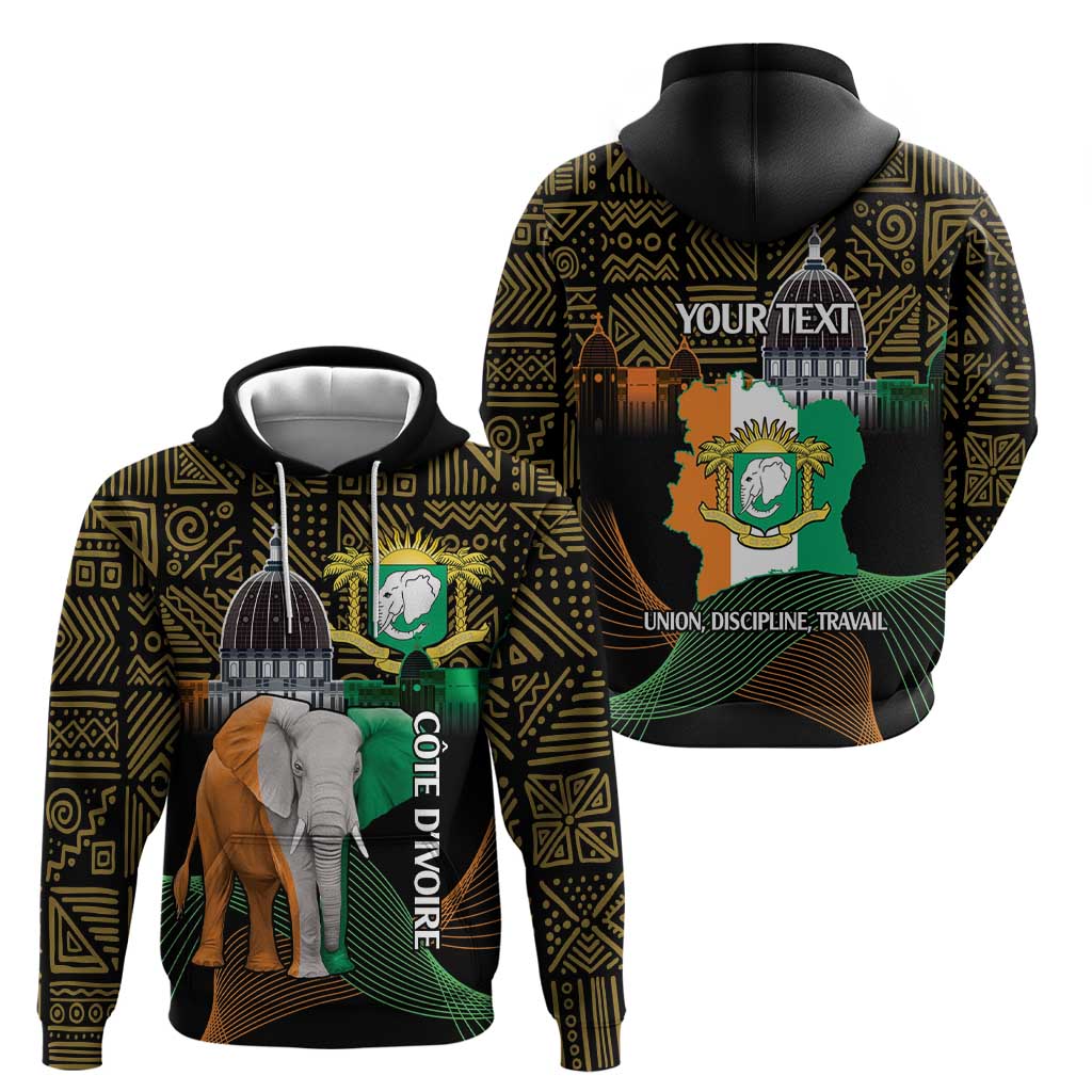 Personalized Cote dIvoire Independence Day Hoodie Ivory Coast Elephant African Pattern LT14