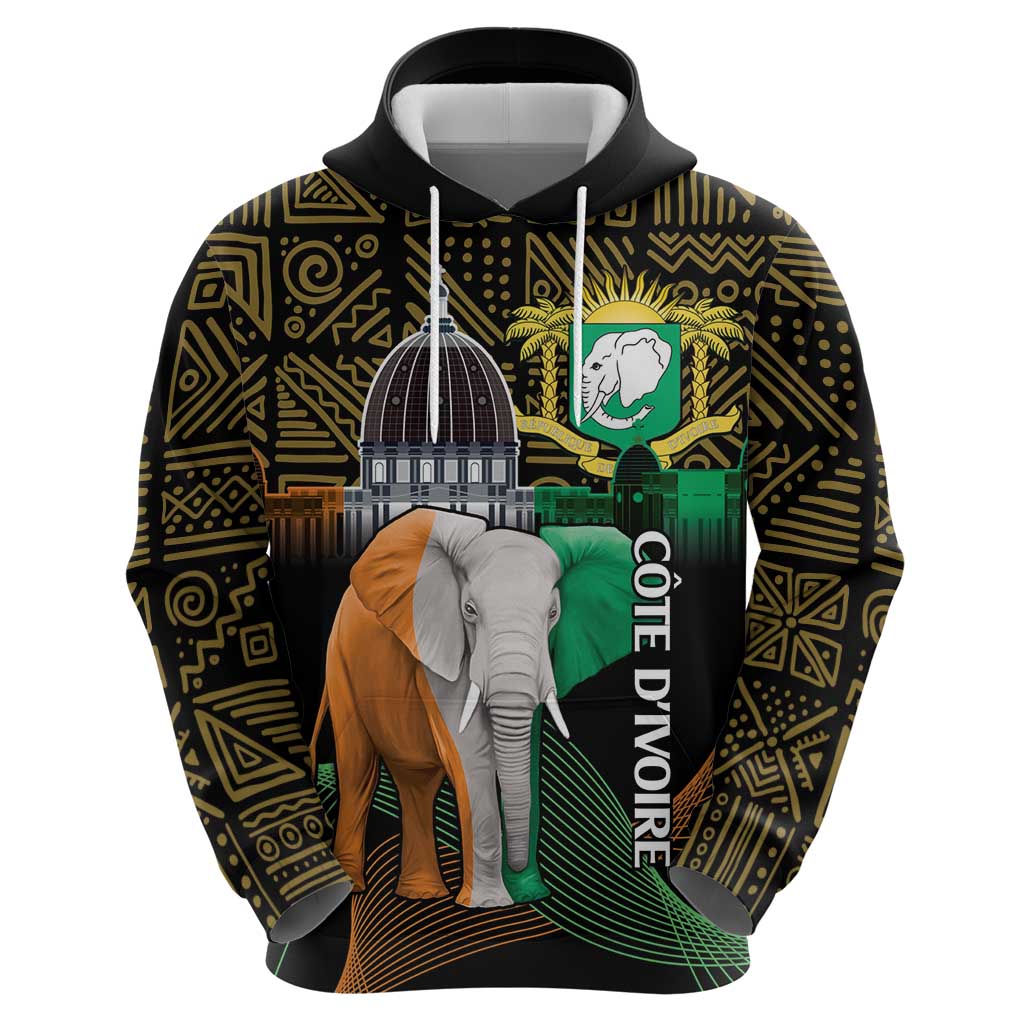Personalized Cote dIvoire Independence Day Hoodie Ivory Coast Elephant African Pattern LT14