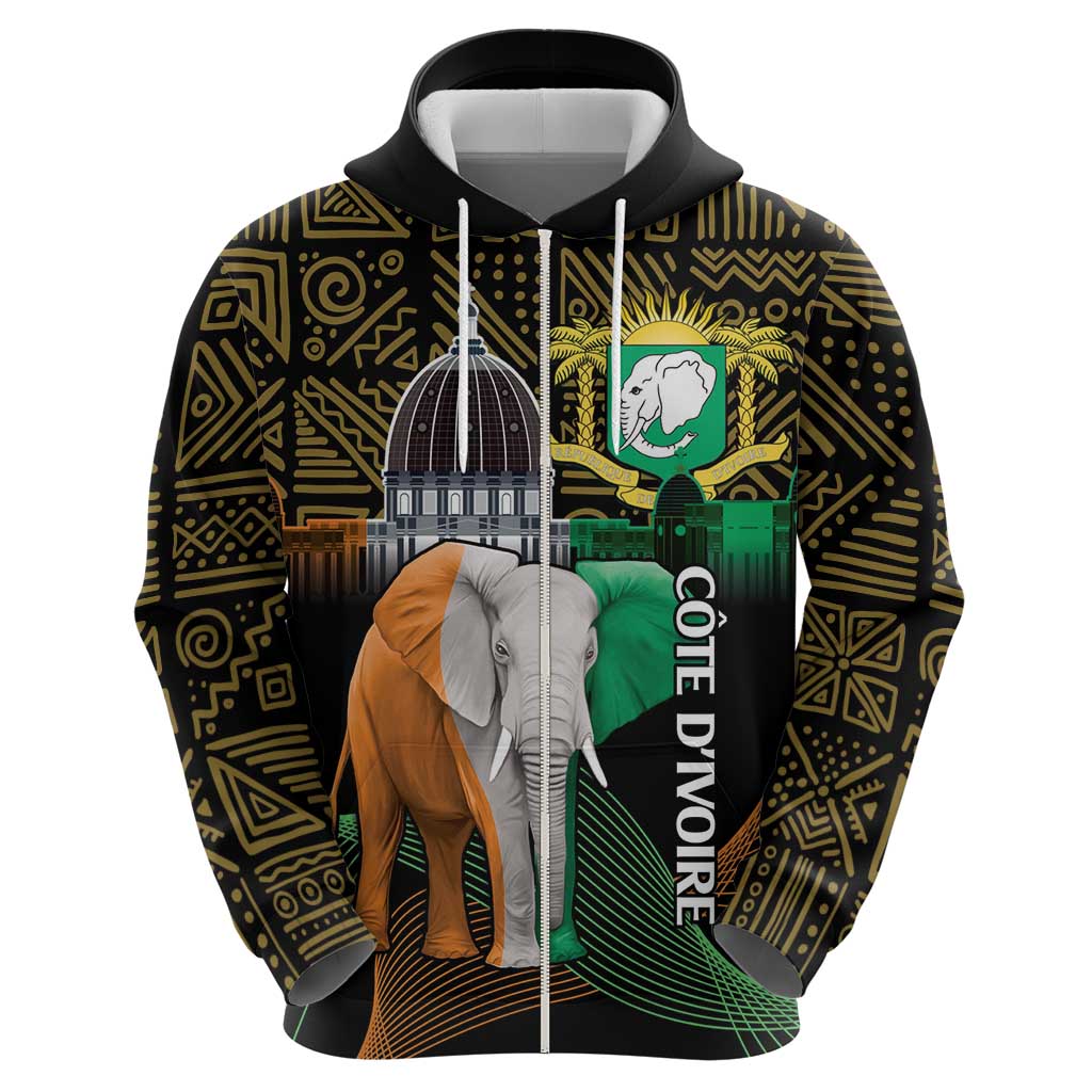 Personalized Cote dIvoire Independence Day Hoodie Ivory Coast Elephant African Pattern LT14