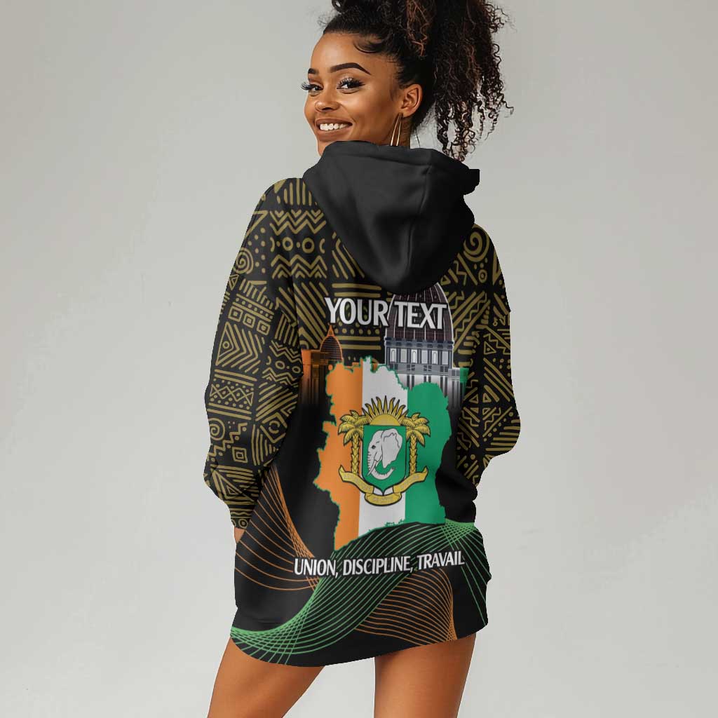 Personalized Cote dIvoire Independence Day Hoodie Dress Ivory Coast Elephant African Pattern LT14
