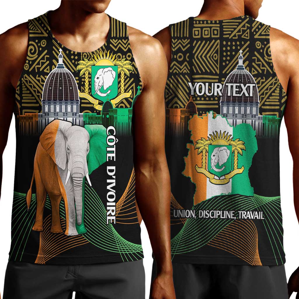 Personalized Cote dIvoire Independence Day Men Tank Top Ivory Coast Elephant African Pattern LT14