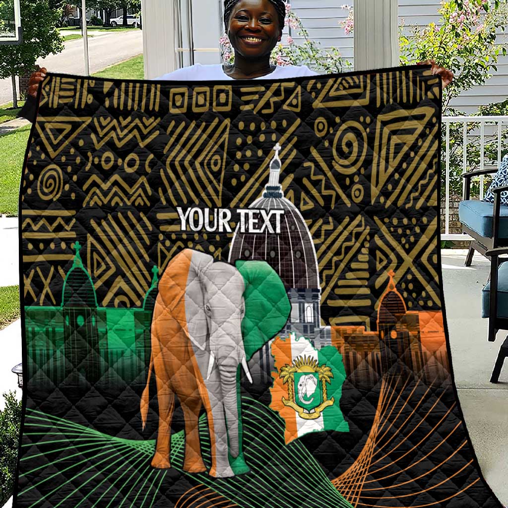 Personalized Cote dIvoire Independence Day Quilt Ivory Coast Elephant African Pattern LT14