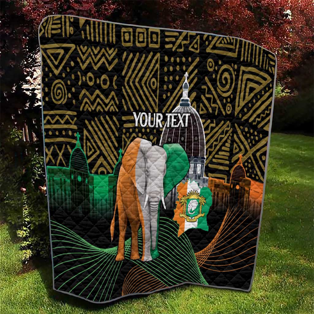 Personalized Cote dIvoire Independence Day Quilt Ivory Coast Elephant African Pattern LT14