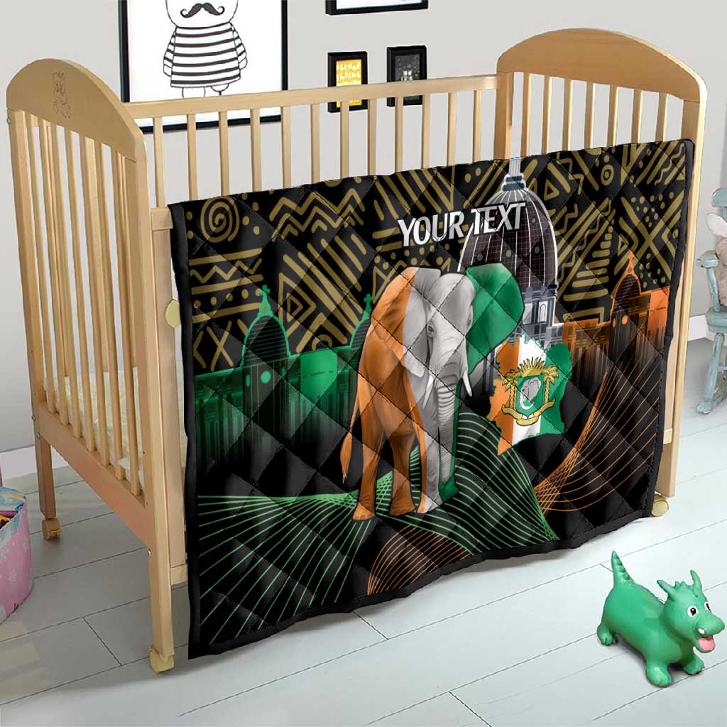 Personalized Cote dIvoire Independence Day Quilt Ivory Coast Elephant African Pattern LT14