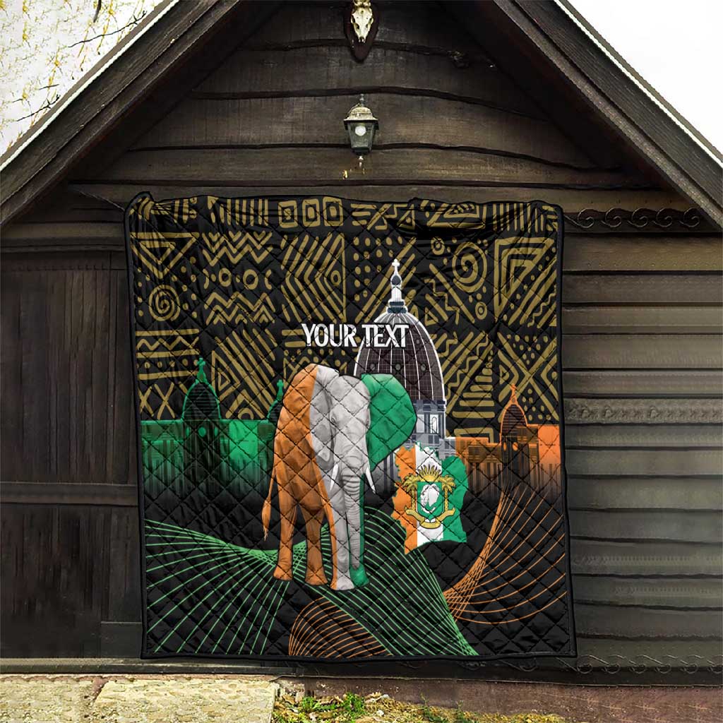 Personalized Cote dIvoire Independence Day Quilt Ivory Coast Elephant African Pattern LT14