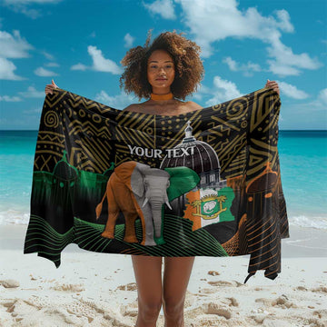 Personalized Cote dIvoire Independence Day Sarong Ivory Coast Elephant African Pattern LT14