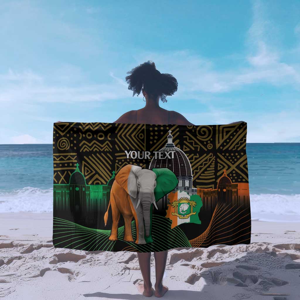 Personalized Cote dIvoire Independence Day Sarong Ivory Coast Elephant African Pattern LT14