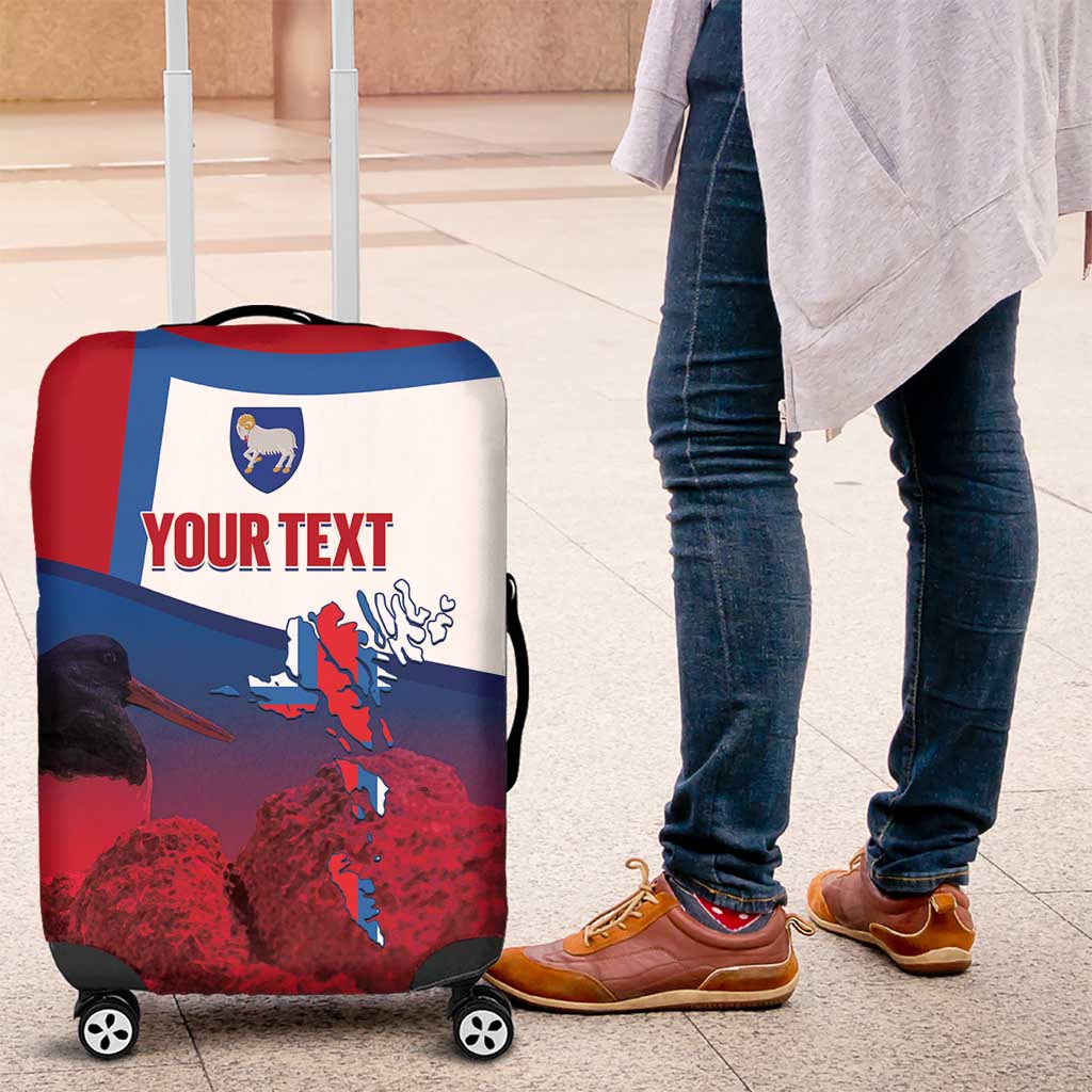 Faroe Islands National Day Luggage Cover Olavsoka Faroes Map With Tjaldur LT14