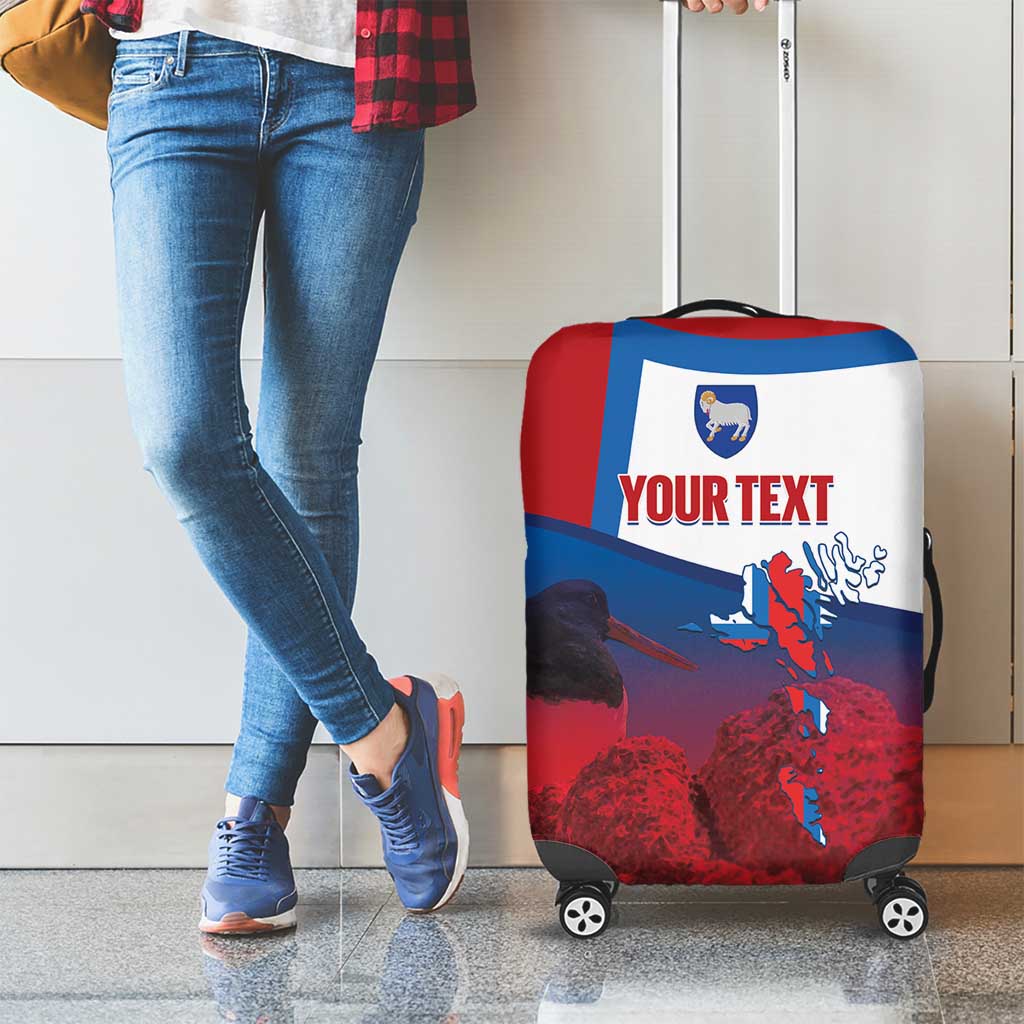 Faroe Islands National Day Luggage Cover Olavsoka Faroes Map With Tjaldur LT14