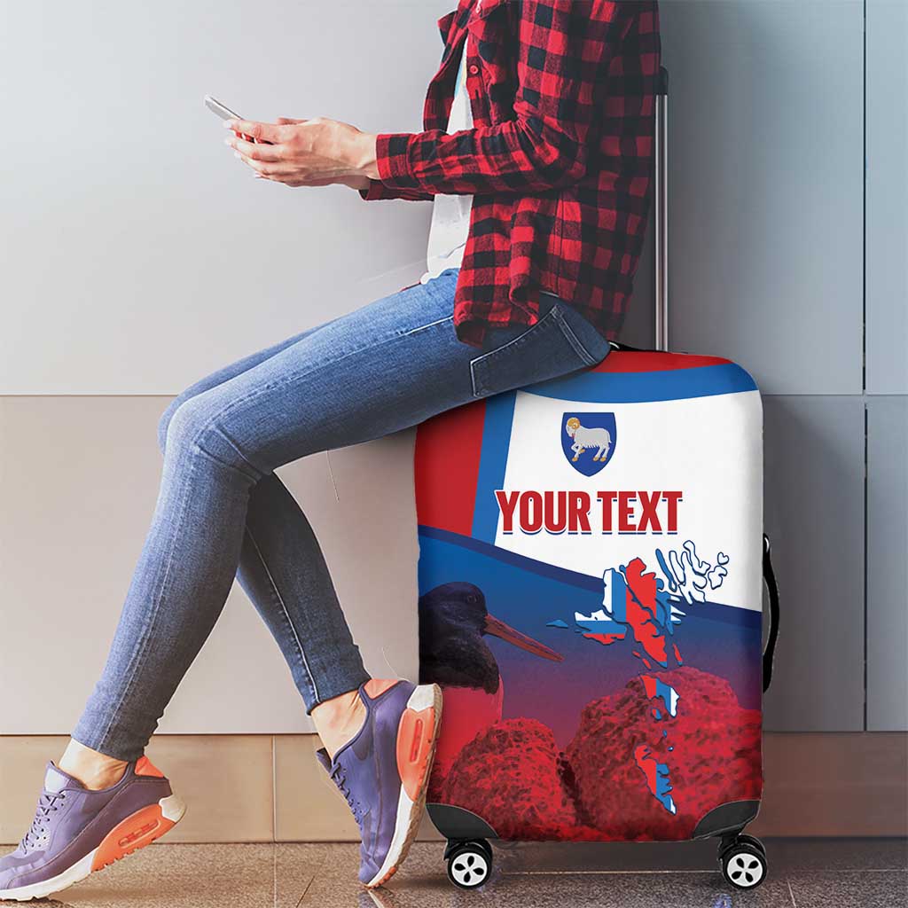 Faroe Islands National Day Luggage Cover Olavsoka Faroes Map With Tjaldur LT14