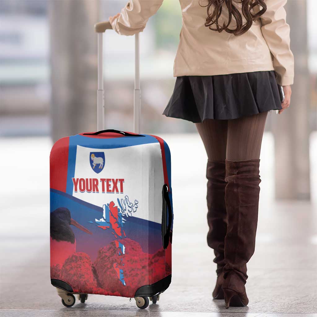 Faroe Islands National Day Luggage Cover Olavsoka Faroes Map With Tjaldur LT14