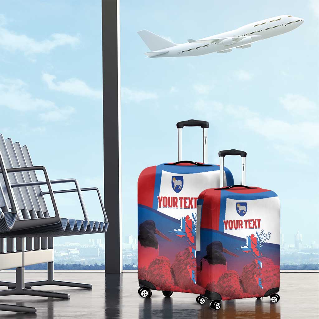 Faroe Islands National Day Luggage Cover Olavsoka Faroes Map With Tjaldur LT14