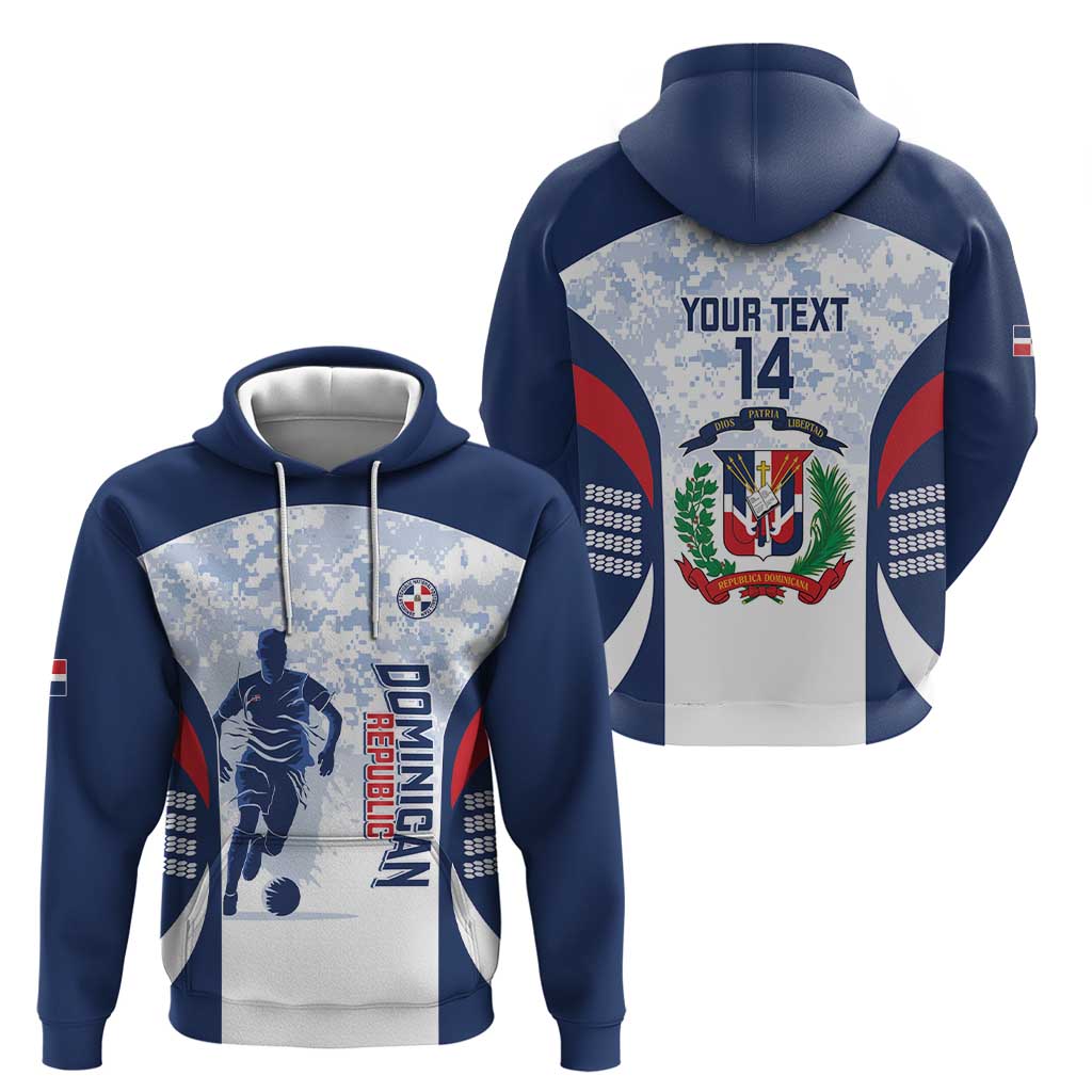 Custom Dominican Republic Football Hoodie Vamos Los Quisqueyanos LT14